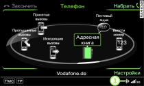 Мобильный телефон с профилем «Handsfree» присоединен